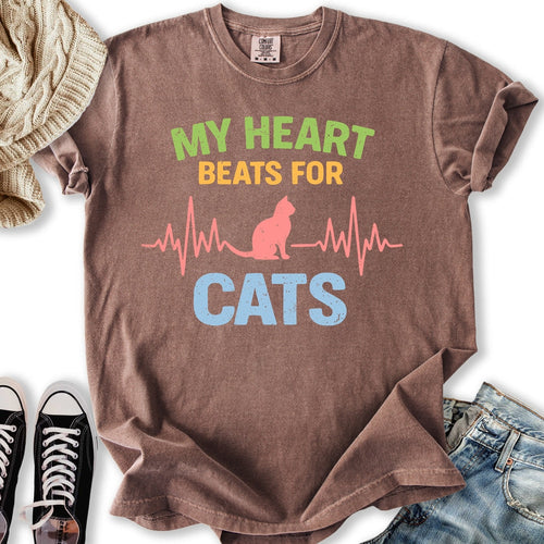 Heart Beats for Cats Relaxed Tee