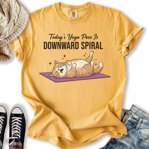 Downward Spiral Cat Relaxed Tee