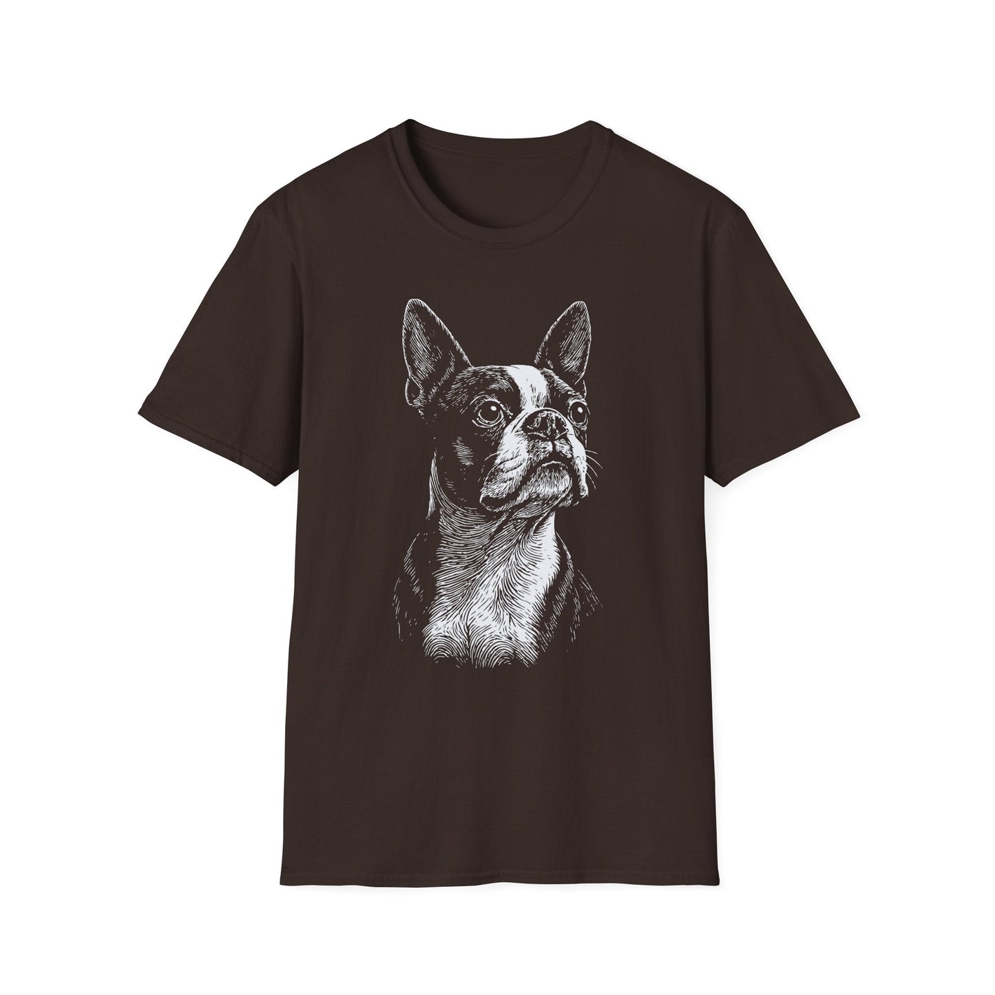 Boston Terrier Line Print Tee
