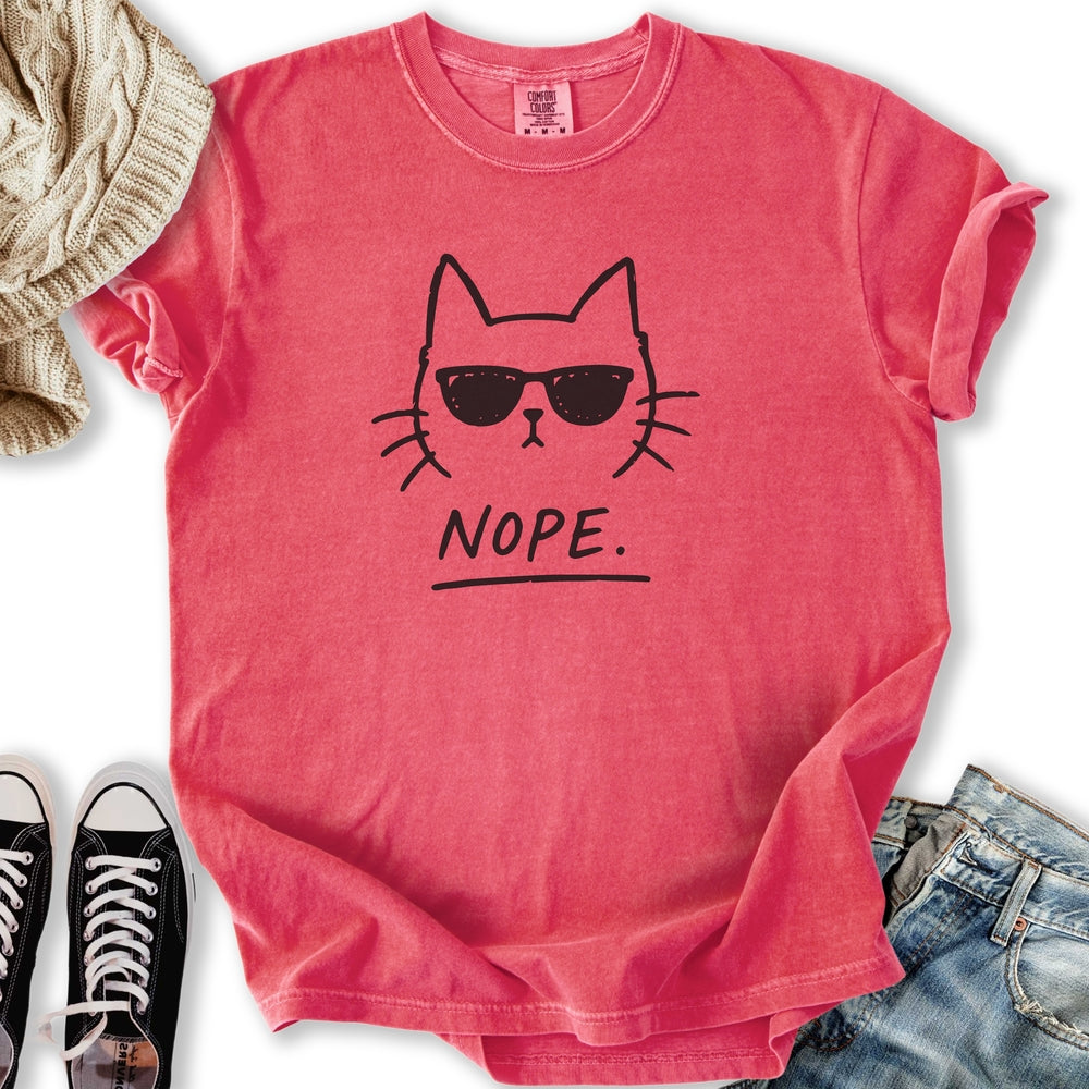 Nope Cat Relaxed Tee