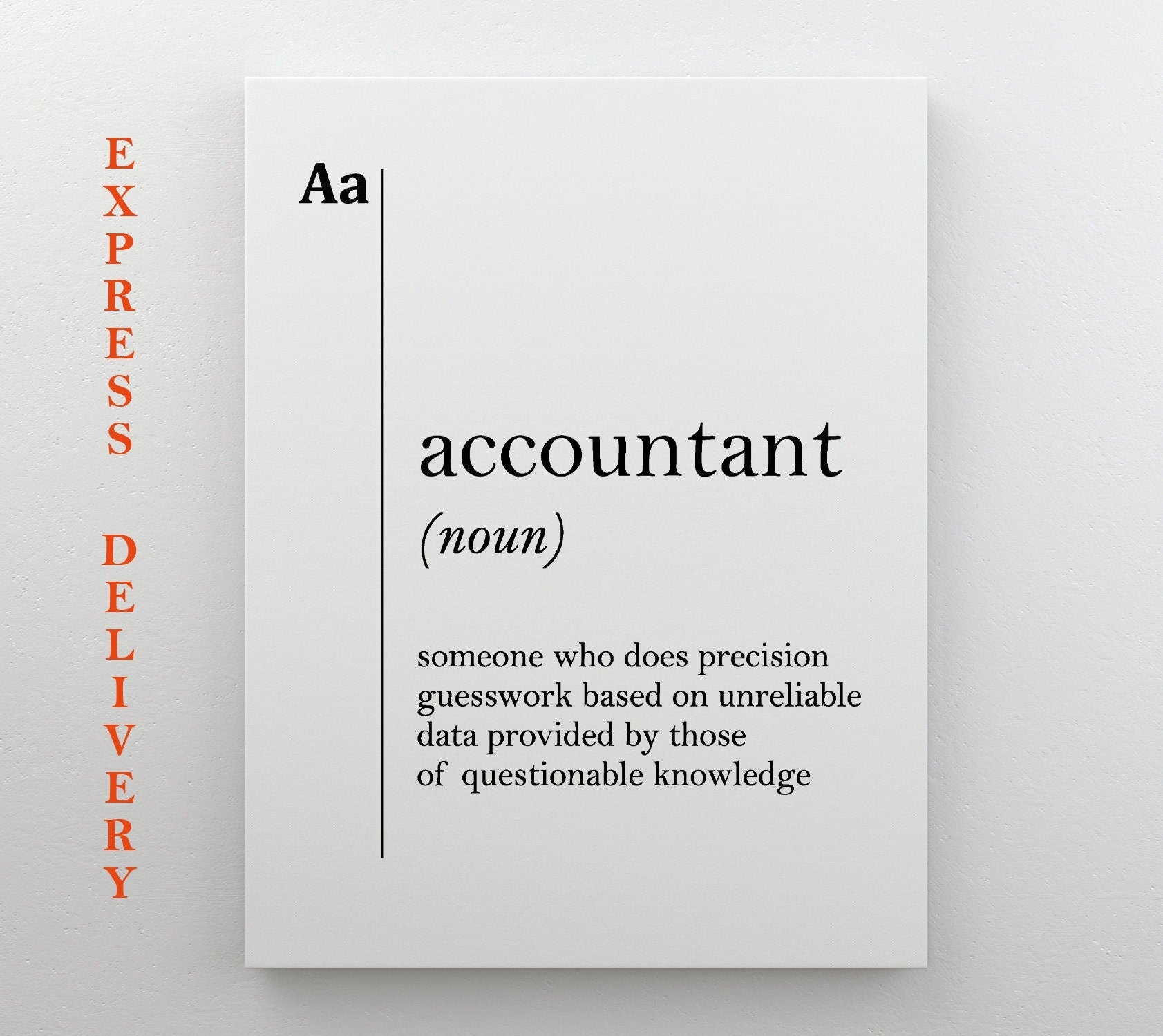 Accountant Canvas Print – Unique Accountant Poster | Professional Office Decor