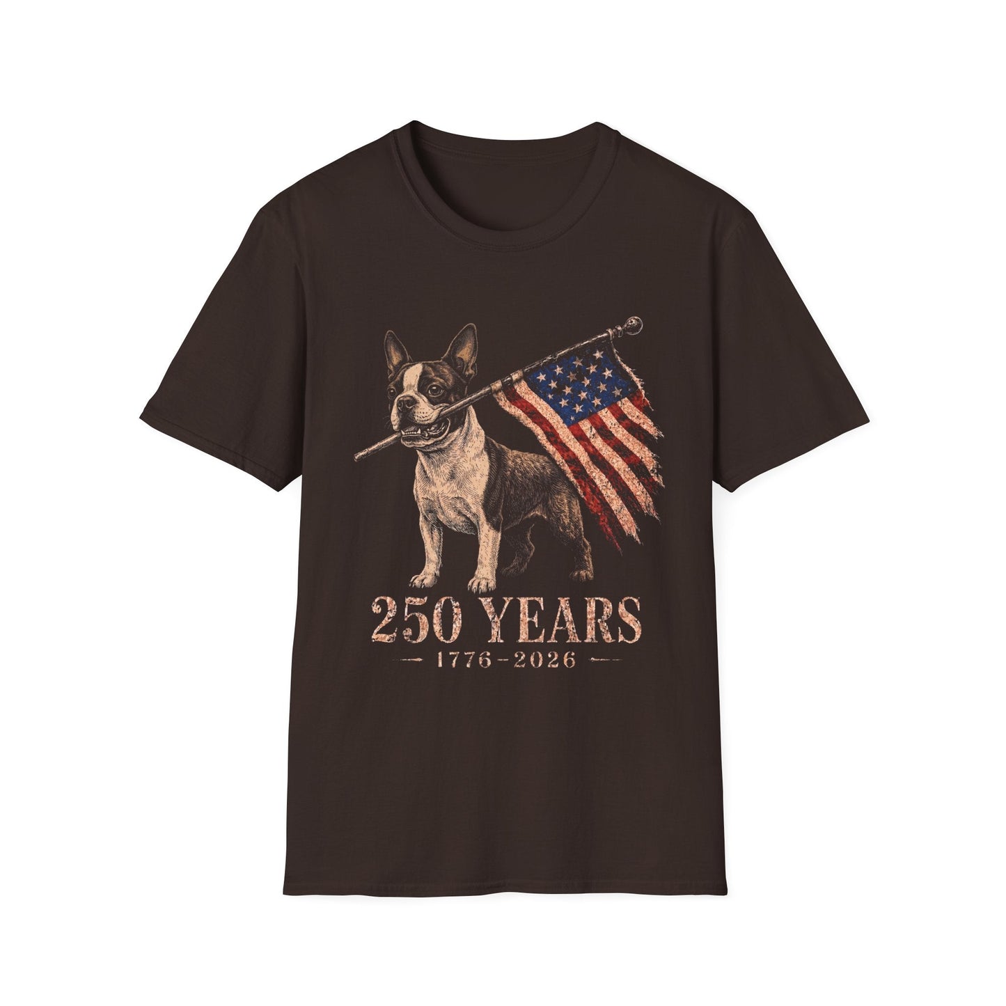 Boston Terrier USA 250 Years Tee