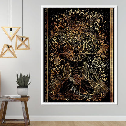Zodiac sign Aries Canvas Wall Art