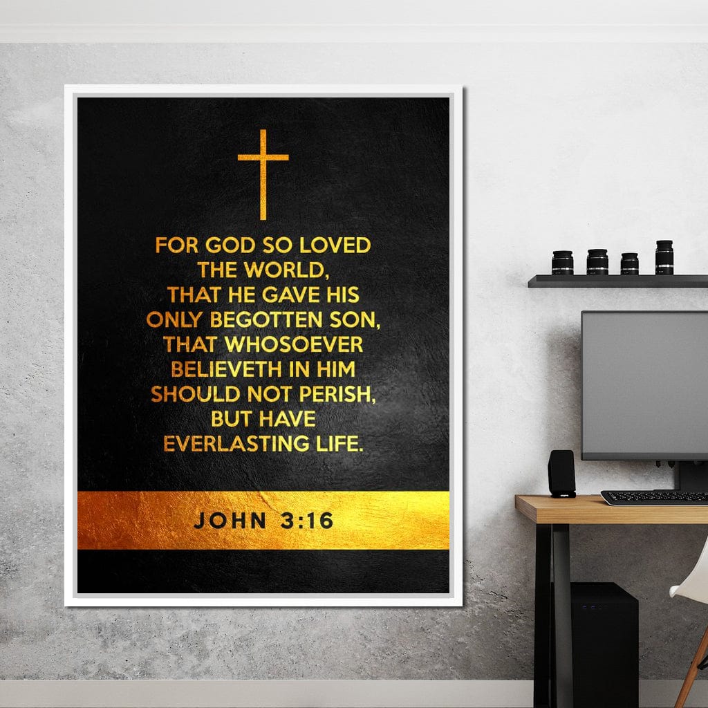 John 3:16 Canvas Wall Art