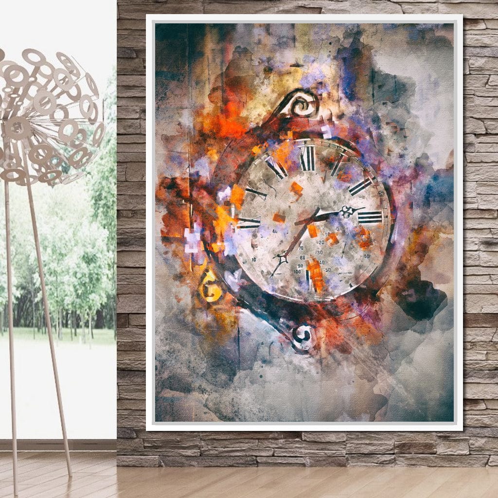 Time Clock Canvas Wall Art