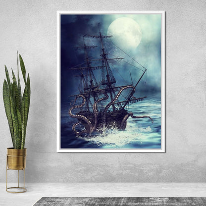 The Kraken Canvas Wall Art