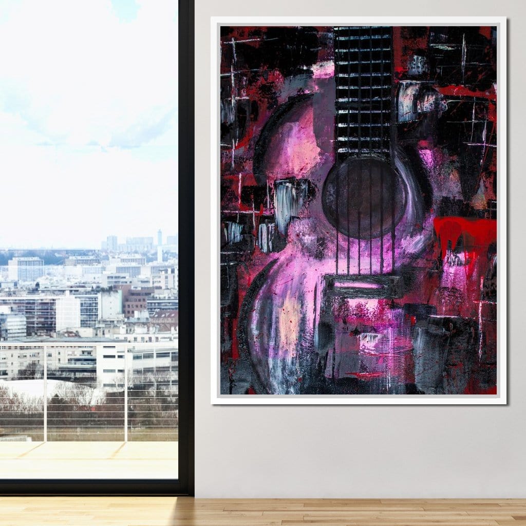 Abstract Guitar Canvas Wall Art