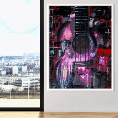 Abstract Guitar Canvas Wall Art