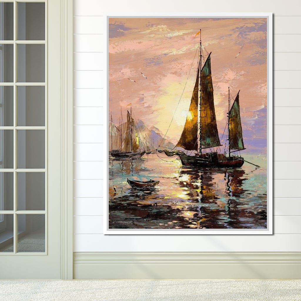 Spanish Sailing Boats Canvas Wall Art