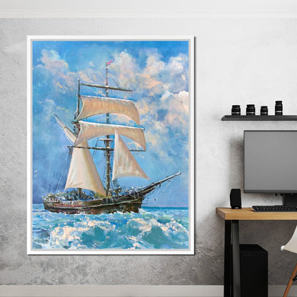 White Sails Canvas Wall Art