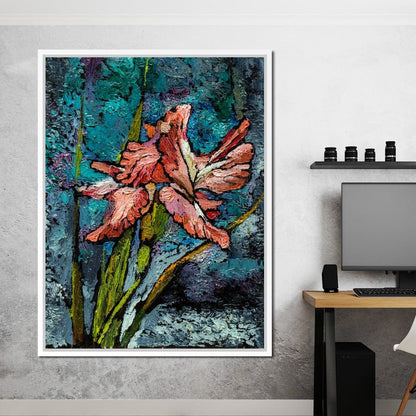 Red Iris Canvas Wall Art