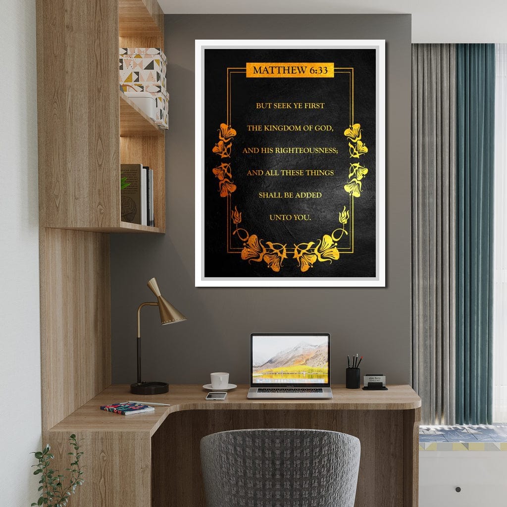 Matthew 6:33 Canvas Wall Art