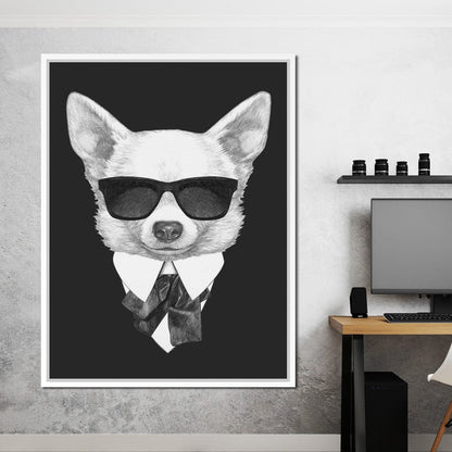 Dressed Up Chihuahua Canvas Wall Art