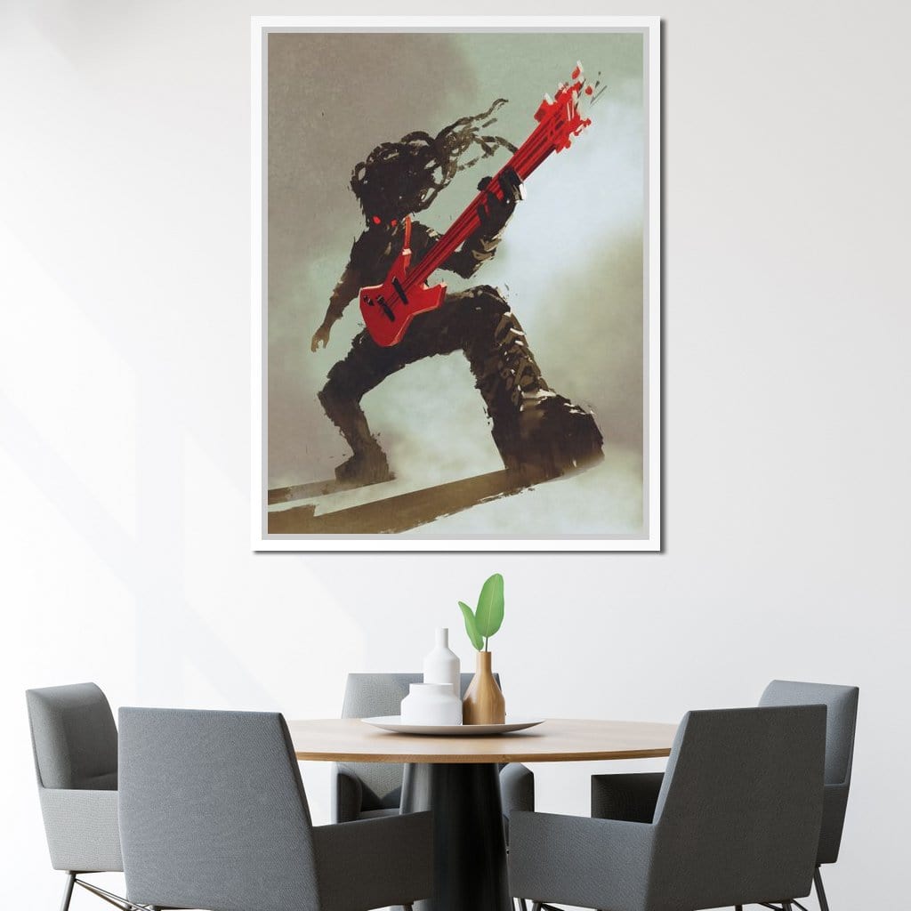 Rocker Monster Canvas Wall Art
