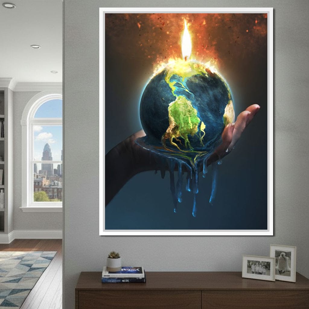 Holding the Earth Canvas Wall Art