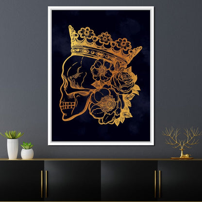 Skull Crown Canvas Wall Art