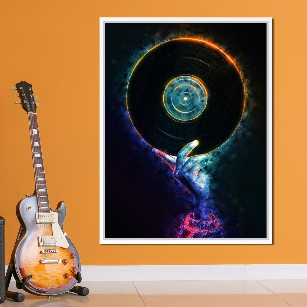 Neon Vinyl Canvas Wall Art