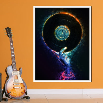 Neon Vinyl Canvas Wall Art
