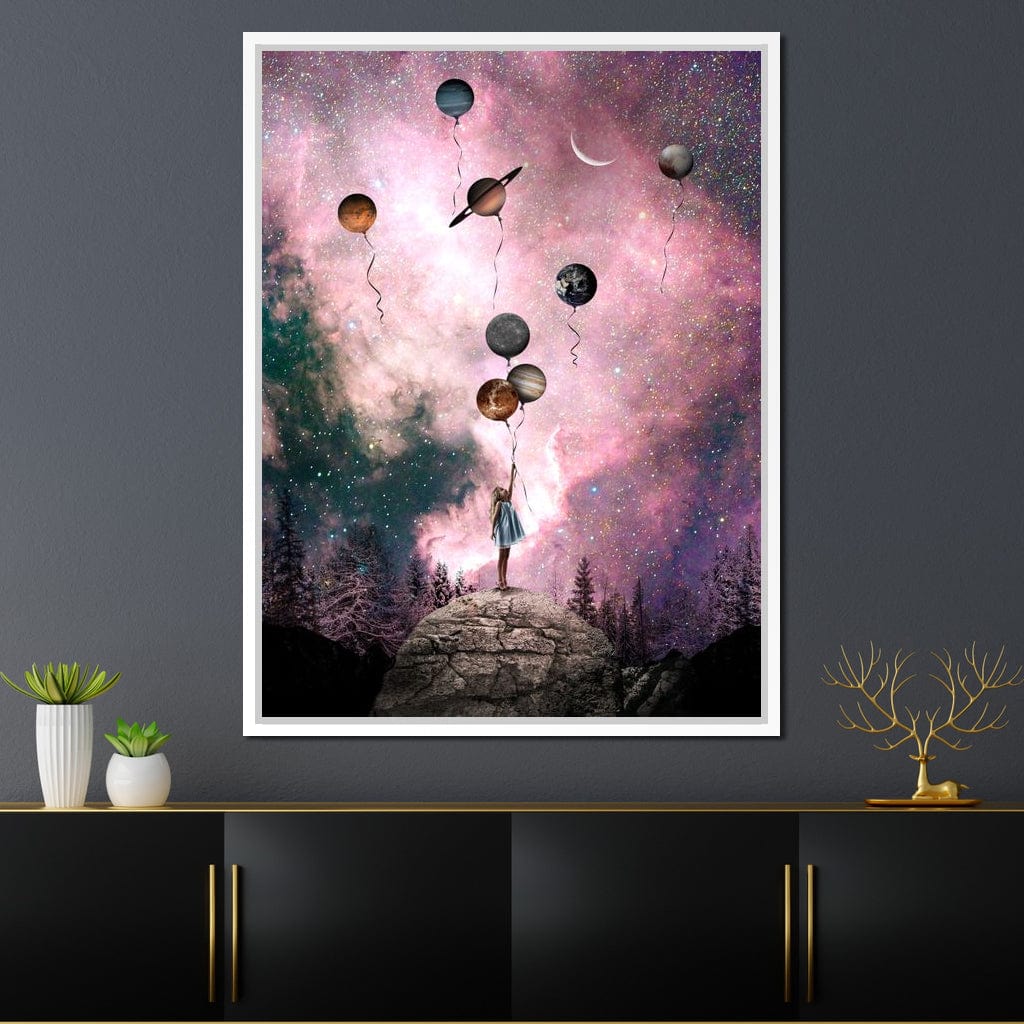 Rose Space Canvas Wall Art