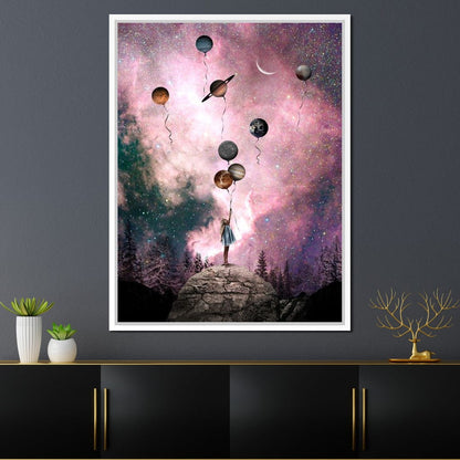 Rose Space Canvas Wall Art