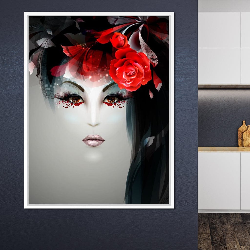 Geisha Portrait Canvas Wall Art