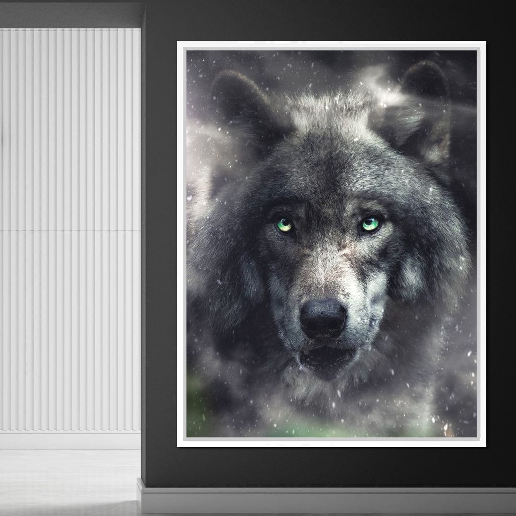 Midnight Wolf Canvas Wall Art