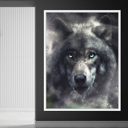 Midnight Wolf Canvas Wall Art