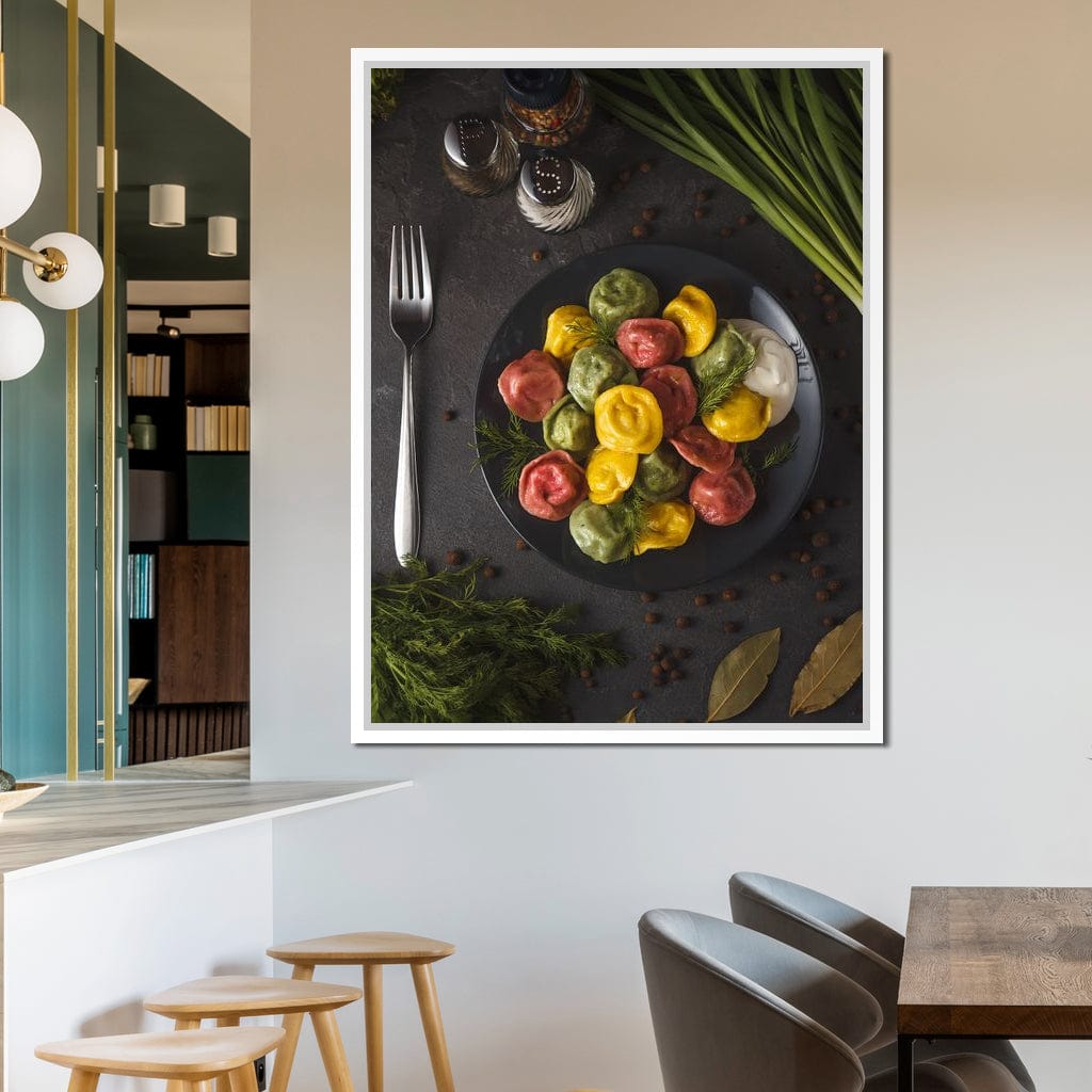 Plate of Pasta Canvas Wall Art