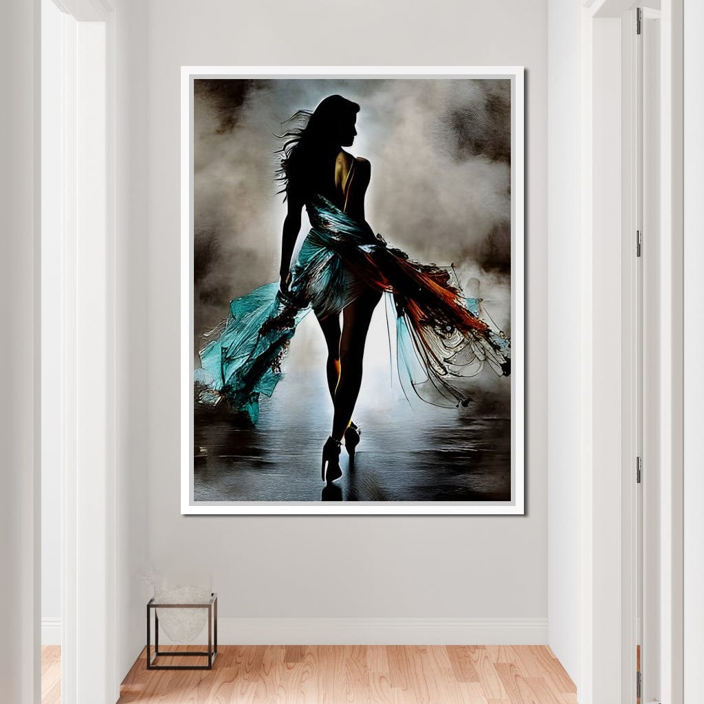 Female Portrait Paint Splash 040 Canvas Wall Art