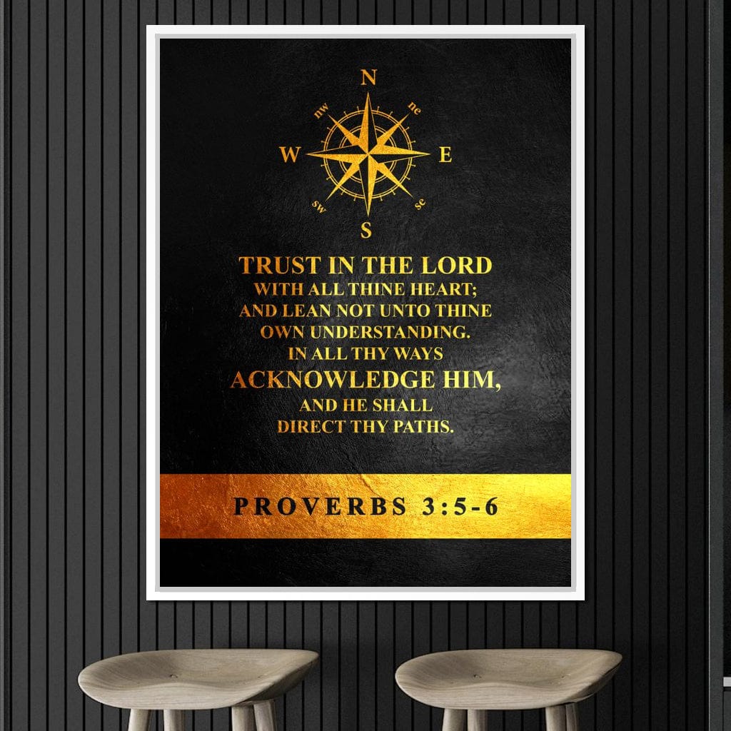 Proverbs 3:5-6 Canvas Wall Art