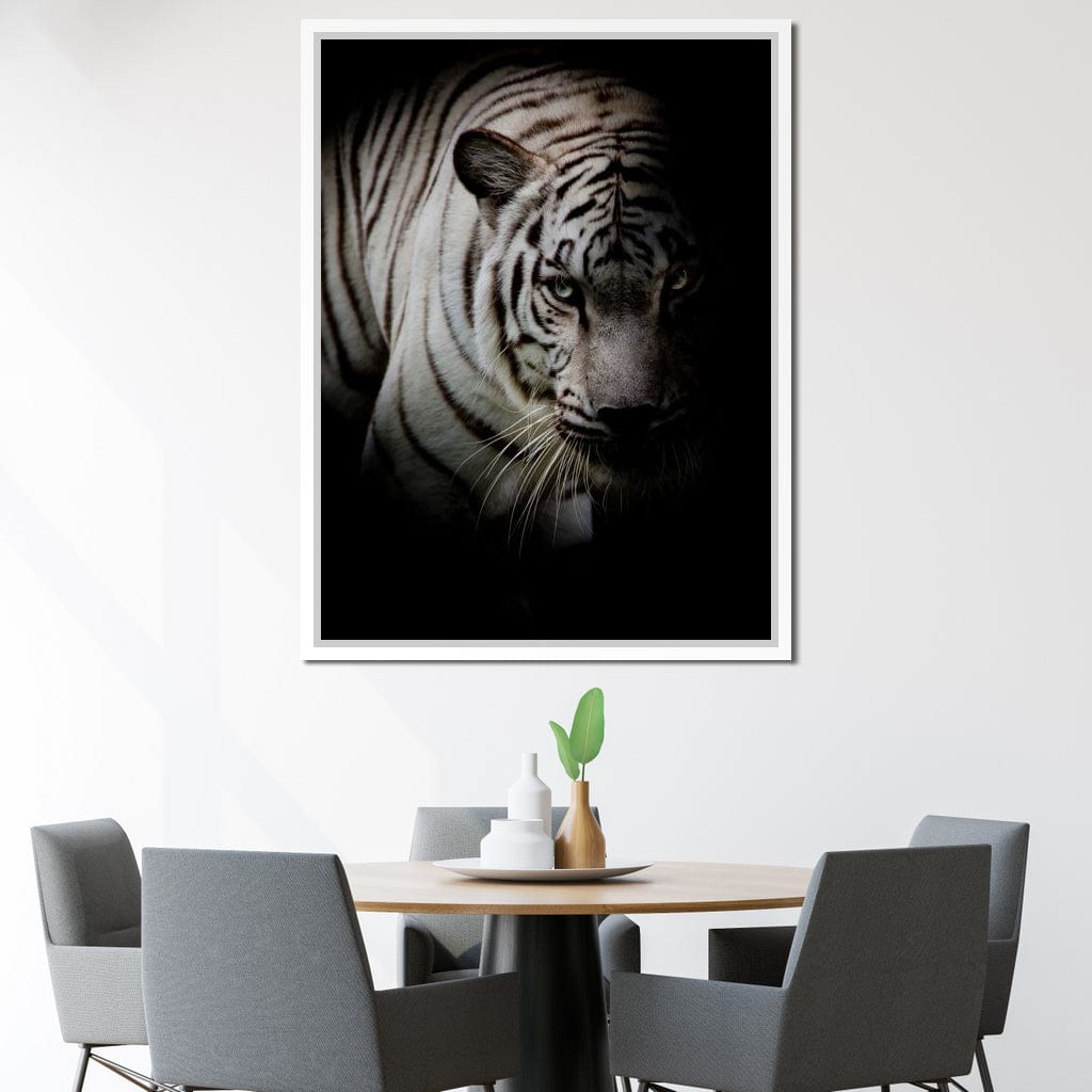 Black and White Tiger Canvas Wall Art