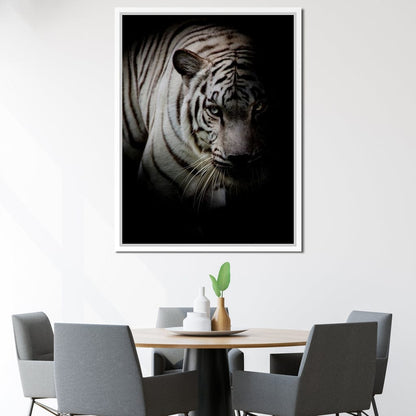Black and White Tiger Canvas Wall Art
