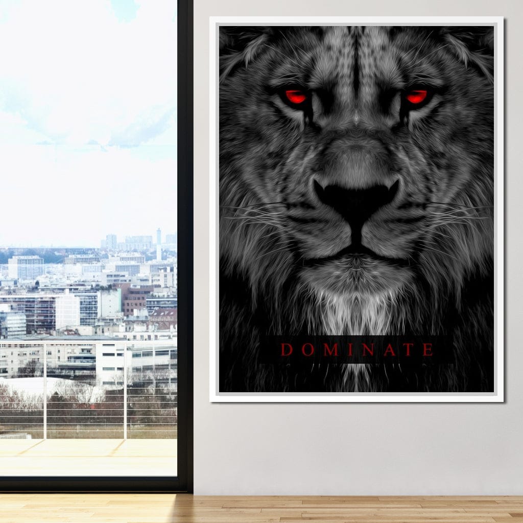 Dominate Lion Canvas Wall Art