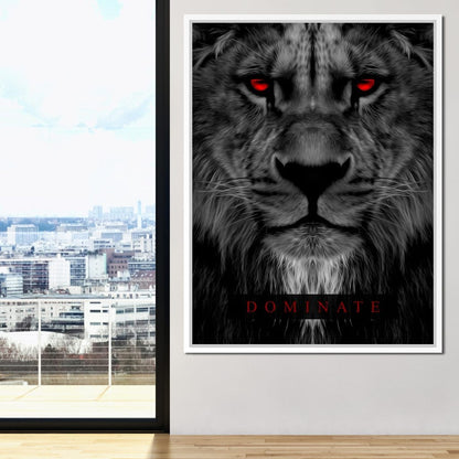 Dominate Lion Canvas Wall Art