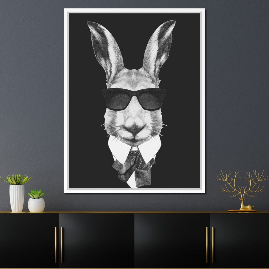 Dressed Up Rabbit Canvas Wall Art