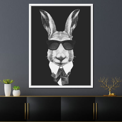 Dressed Up Rabbit Canvas Wall Art