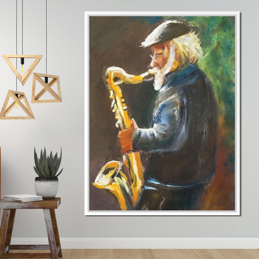 Saxophone Maestro Canvas Wall Art