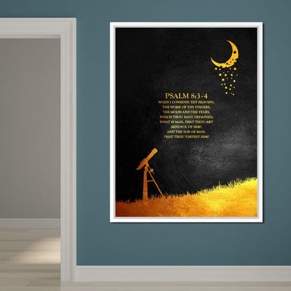 Psalm 8:1-4 Canvas Wall Art