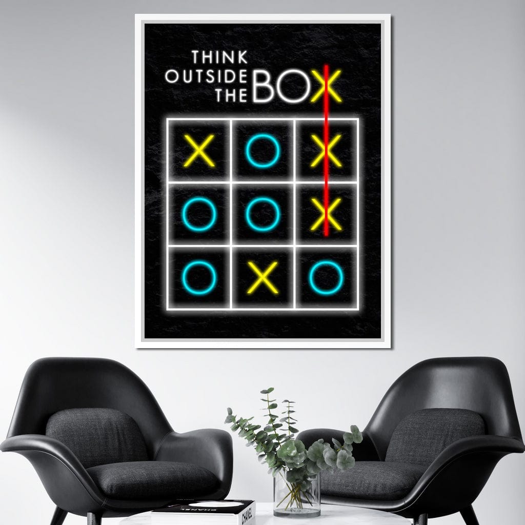 Think Outside The Box Canvas Wall Art