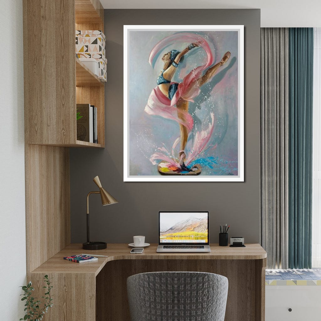 Ballet Dancer Artist Palette Canvas Wall Art