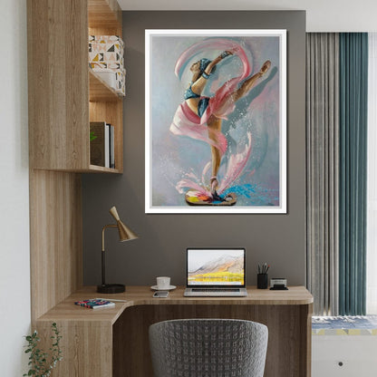 Ballet Dancer Artist Palette Canvas Wall Art