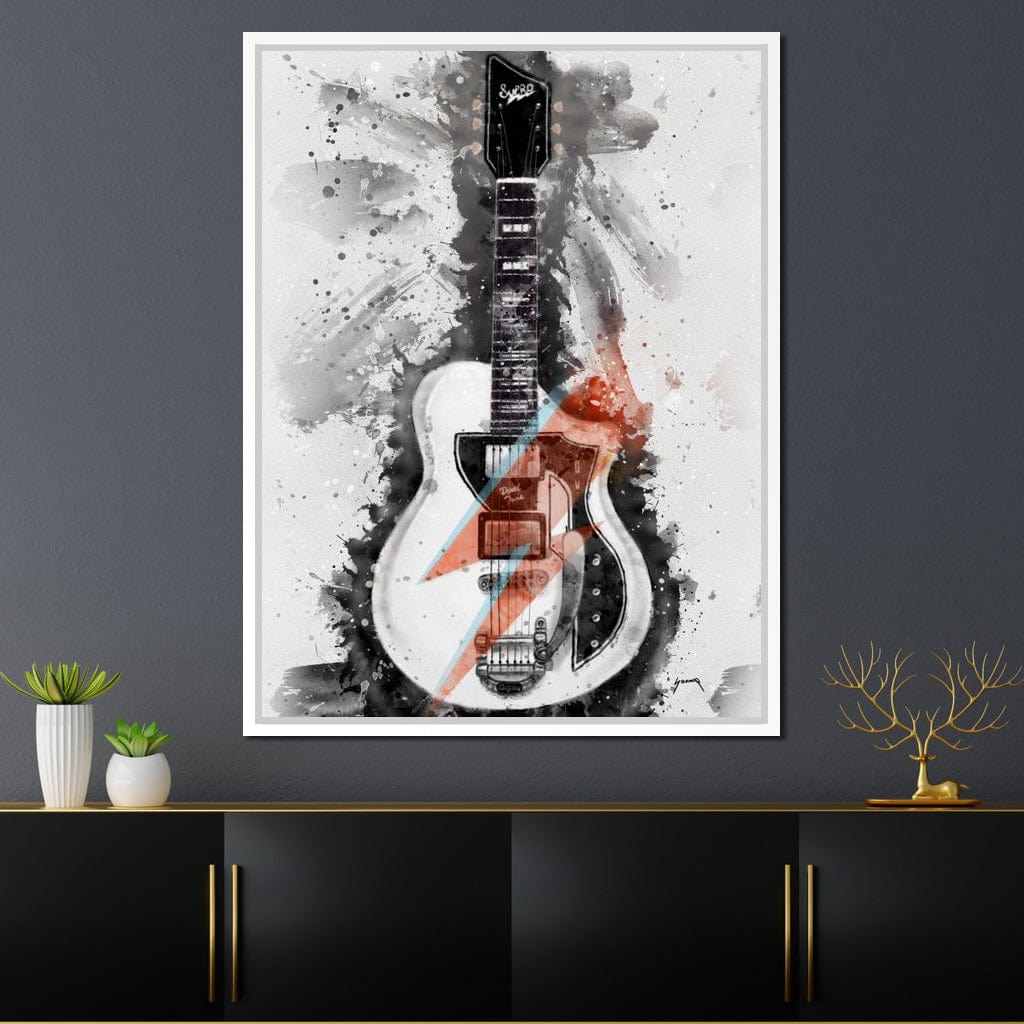 David Bowie's Guitar Canvas Wall Art