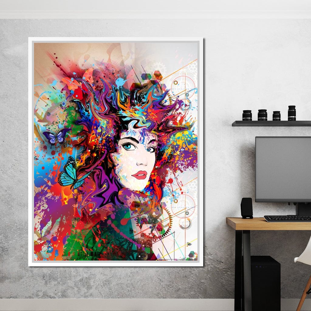 Psychedelic Portrait Canvas Wall Art