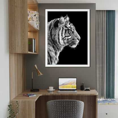 Black and White Sumatran Tiger Canvas Wall Art