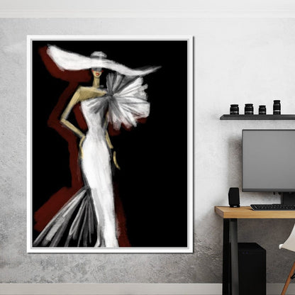 The White Dress Canvas Wall Art