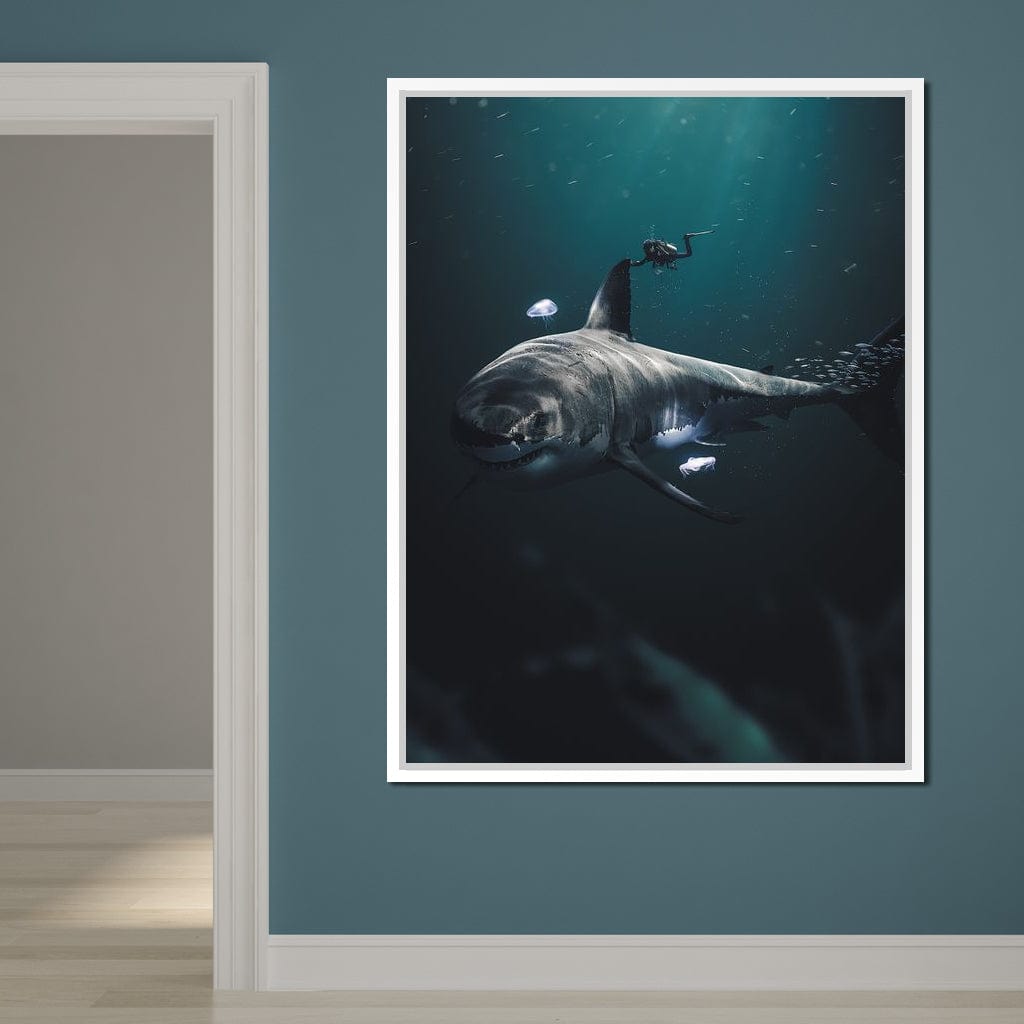 Megalodon Canvas Wall Art