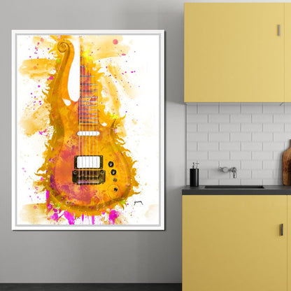Prince's Guitar Canvas Wall Art
