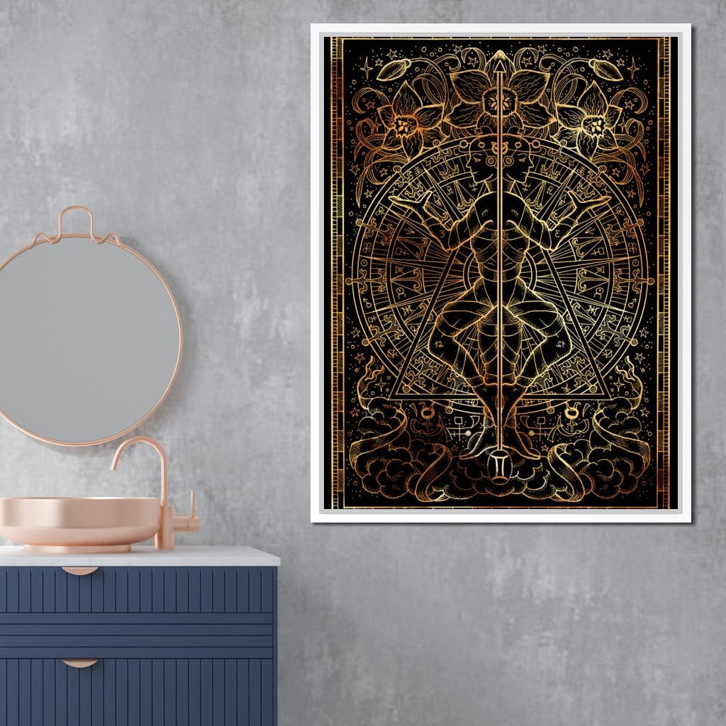Zodiac sign Gemini Canvas Wall Art