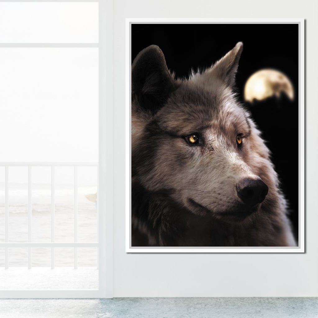Wolf Moon Canvas Wall Art