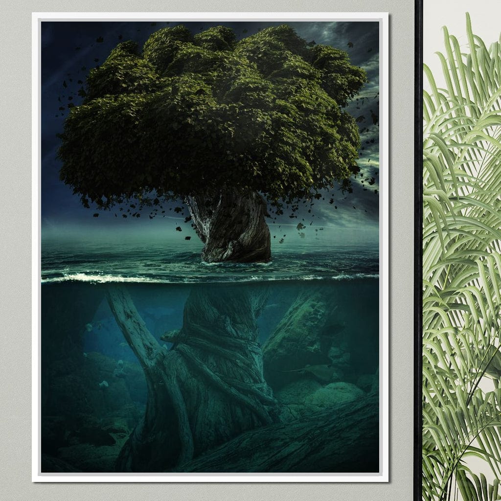 Alone in Depth Canvas Wall Art